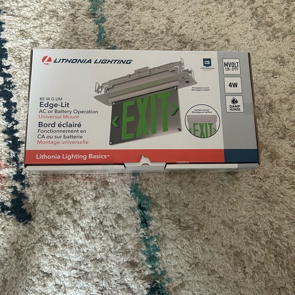 LITHONIA LIGHTING | The Basics™' Edge-lit Exit Sign (BE W G UM M2) - Picture 2 of 5